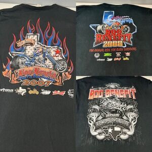 Gildan Boo Benefit Ride for Burn Survivors Motorcycle Cycle Club Graphic Tee XL‎